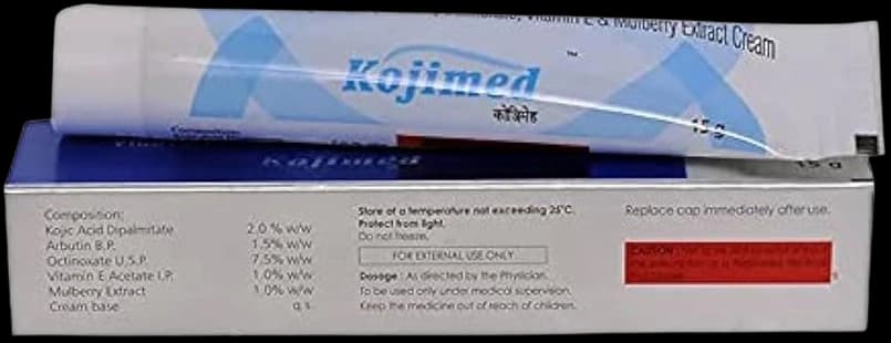 Kojimed Cream (Kojic Acid / Arbutin / Mulberry Extract / Vitamin E) – 15 gm tube