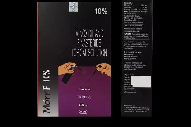 Morr F 10% Solution (Minoxidil 10% w/v / Finasteride 0.1% w/v) – 60.0 ml bottle