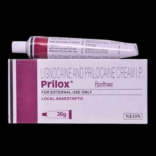 Prilox Cream 30gm (Lidocaine 25mg + Prilocaine 25mg)