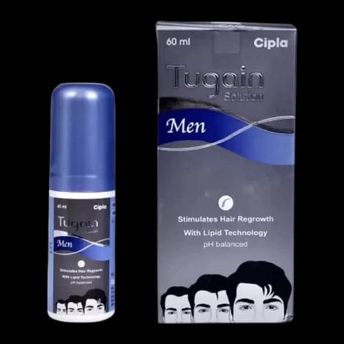 Tugain Men 5% Solution (Minoxidil 5% w/v + Finasteride 0.1% w/v) – 60ml bottle